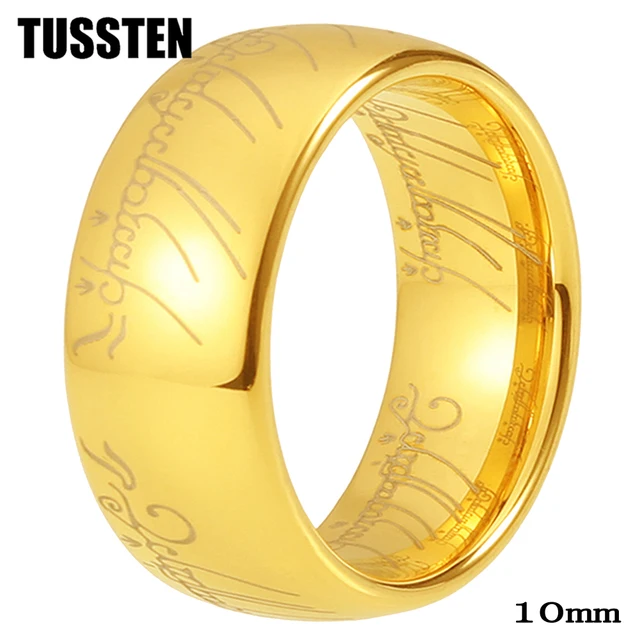 TUSSTEN-Alliance en Tungstène pour Homme et Femme, Bague Gravure Laser, Poli Bombé, Grande Fabrication, Coupe Confortable, Livraison Directe, 10mm