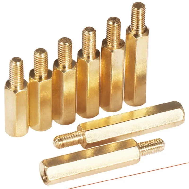 5/10 Pcs PC Case PCB Motherboard Brass Standoff Hexagonal Spacer M3 4/5/6/7/8/9/10/11/12/13/14/16/18/20+3/4/5/6/7mm