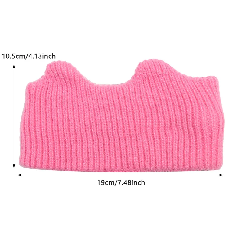 Sports Headbands Elastic Sweet Cat Ears Headband Winter Warm Knitted Women Cute Korean Face Washing Wide-brimmed Sports Hair Wrap