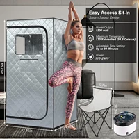 Portable Home Steam Sauna Box with 4L 1500W Steam Generator, Full Size Personal Sauna Tent for Home Spa Indoor Sauna Steam Room 2