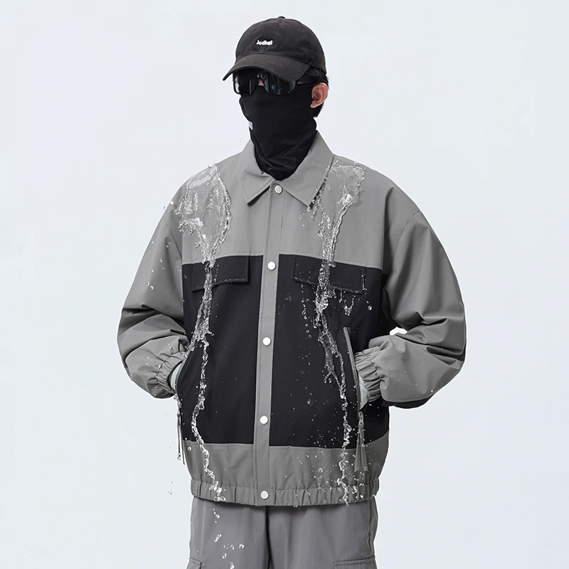 Jackets for Men Fashion Casual Cargo Jacket Men Antumn Winter Coats Outwear High Streetwear Patchwork Hip Hop Mens Clothing Top 6