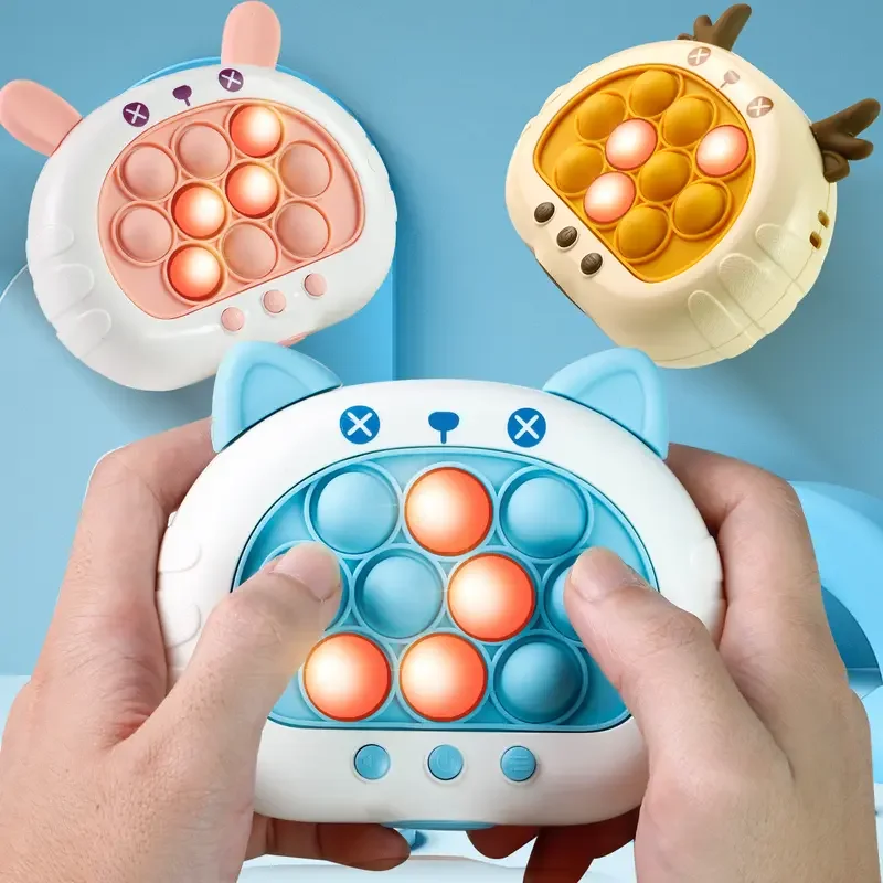 1pc Quick Light Up Fast Push Puzzle Console For Kids - Fun Electronic Game_voghion.com