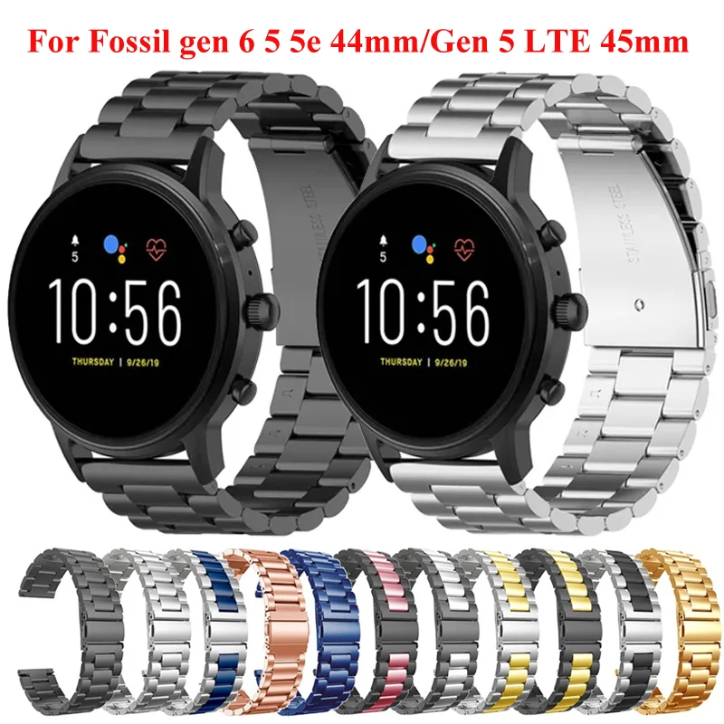 Elegant 22mm Stainless Steel Metal Watch Bracelet