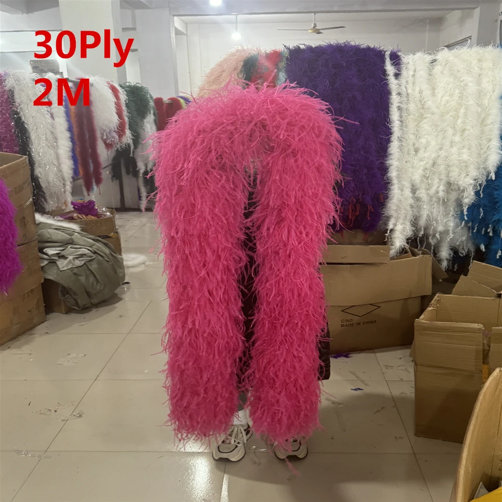 

30-слойная эритрополимерная лента длиной 2 метра для рукоделия, натуральная Страусиная плюшевая декоративная шаль для свадебного платья