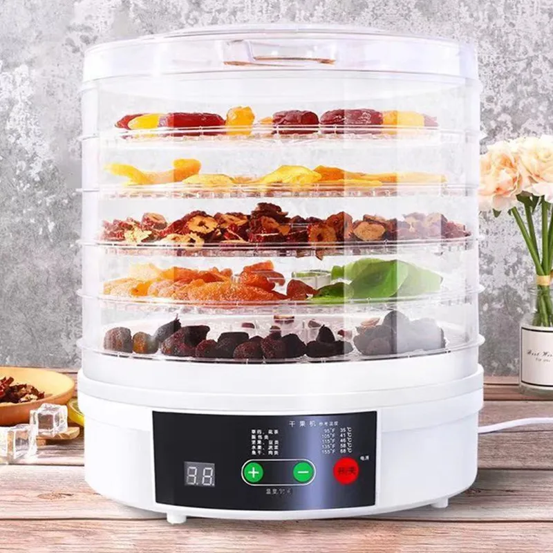 Fruit Dryer MINI Digital Food Dehydrator Vegetables Fruit Dryer With 5 Trays