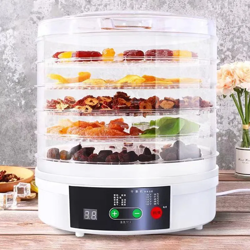 Mini Digitale Voedsel Dehydrator Groenten Fruit Droger Huishoudelijke Vlees Droogmachine 5 Trays 220V _ - AliExpress Mobile