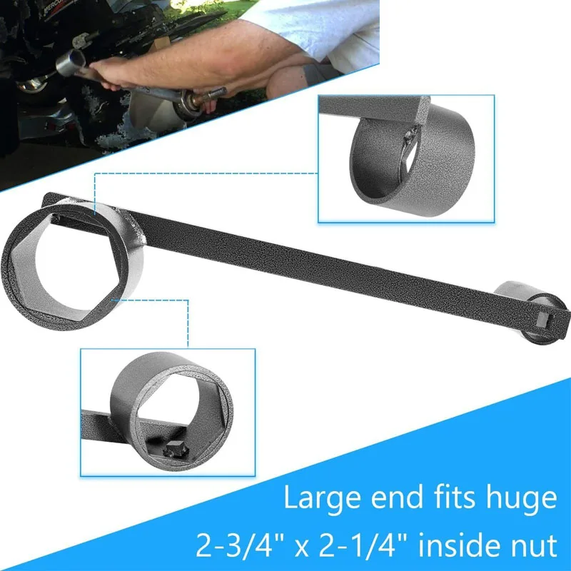 For Mercury/MerCruiser Bravo III Prop Wrench Bravo 3 Stainless Steel Propeller Wrench B3DUL Double Hex Prop 8M0129074