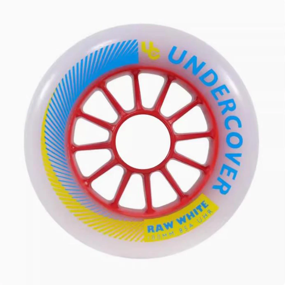 Original Powerslide UC Under Cover Wheels RAW WHITE Speed Inline Skates Wheels 85A Hardness 90 100mm Skating Patines Tires