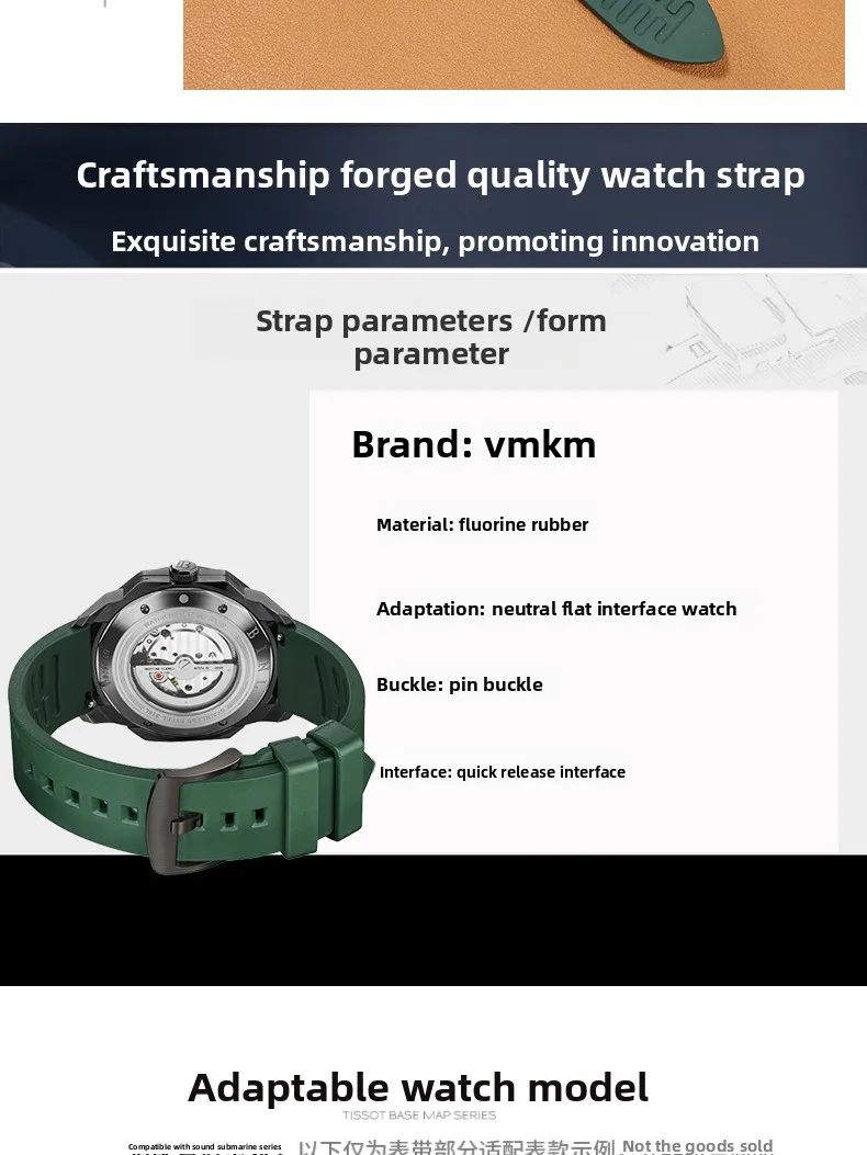 20 21 22 23 24 mm Schnellverschluss-FKM-Gummi-Uhrenarmband für Casio Seiko Tissot Citizen Omega Longines Sport-Silikonarmband – Detail 13