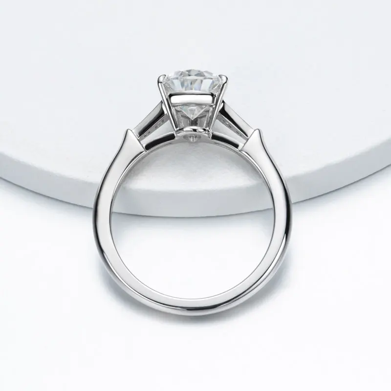 3-Stone All Moissanite Engagement Rings Women Promise Solid 925 Sterling Silver Pear Cut 2ct D Color GRA Certificate wedding rings,engagement rings