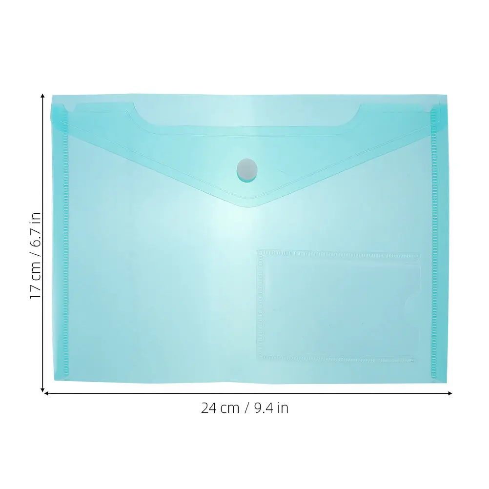 6Pcs A5 플라스틱 파일 가방 비즈니스 여행을위한 강력한 걸쇠 보안 문서 홀더 홈 조직 슬림 휴대용 파일 폴더