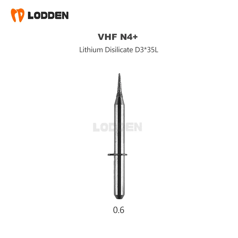 1 stücke Dental labor vhf n4 Fräs bohrer für Glaskeramik-Lithiumdisilikate-D3-Fräser 0.6/1.0/2,4 Diamant schleif werkzeuge,dental fräsen – Detail 5
