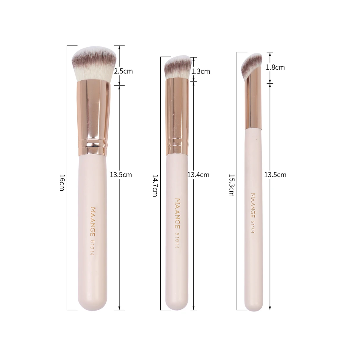 Makeup Brush Set Maange 3Pcs Makeup Brushes 2Pcs Triangle Powder Puff Set Concealer Eye Shadow Makeup Brush Blending Cosmetic Beauty Tools