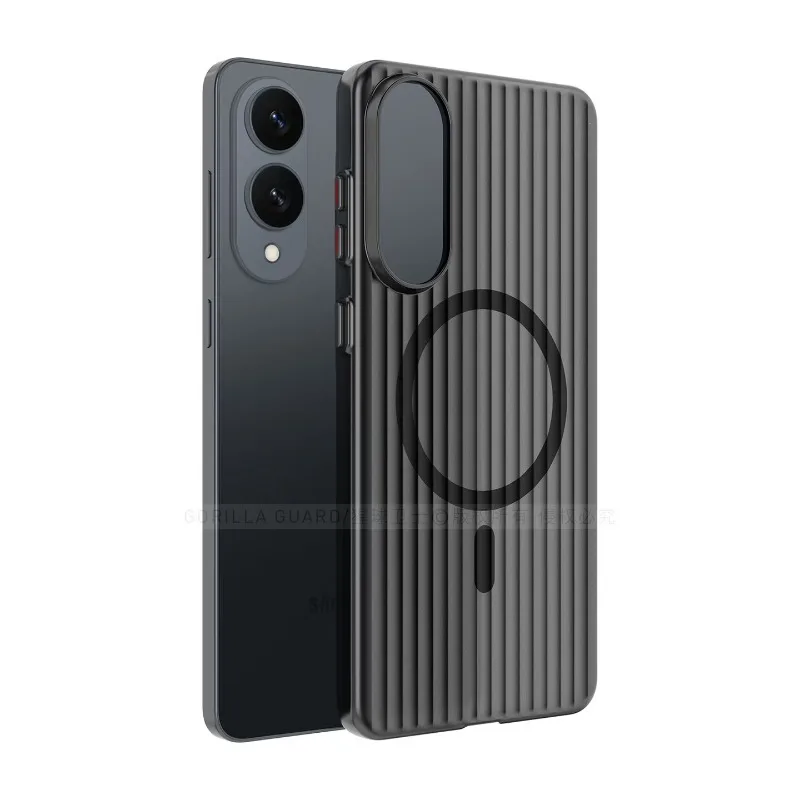 Luxury Magnetic Frosted Transparent PC Case with Skin-Friendly Feel and Shockproof Protection