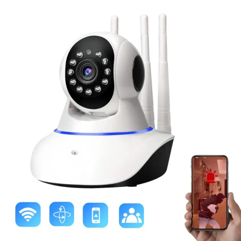 

V380Pro умная Беспроводная IP-камера с тремя антеннами и поддержкой SD-карты