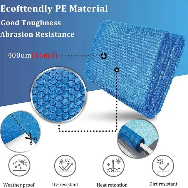 Napelemek A Föld Feletti Medence Kerek Hőszigetelő Takaró Fedele Szív Alakú Légbuborékok Termikus Pezsgőfürdőhöz - Image 3