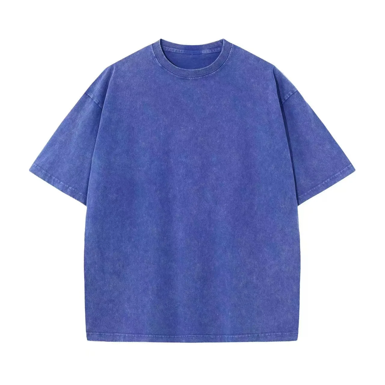Tシャツ・カットソー [SLOW ACID] Washed Three Star Vintage Short Sleeve T-Shirt 2 Pack Mens Oversized T Shirts Acid Wash T Shirt Loose Fit