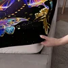 Fashion Luxury Fitted Sheet Set Soft Comfortable Breathable Color Butterfly Print Bedding Set For Bedroom Guest Room 3