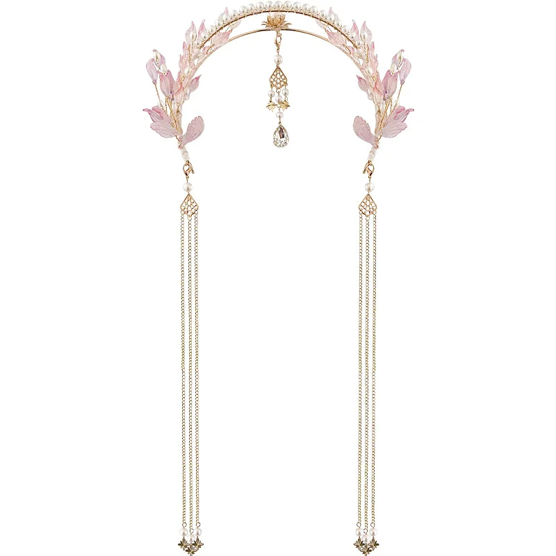 Hair Accessories Handmade Crystal Han Nationality Clothes And Ornaments Flower Tassel Pearl Headbands