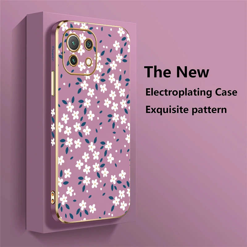Floral Shockproof Soft Phone Case with Printed Design