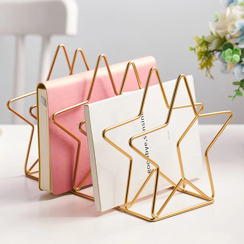 Book Stand Holder Desktop Storage Rack Magazine Newspaper Sundries Multifunction Organizer Shelf Dormitory Office Bedroom Decor