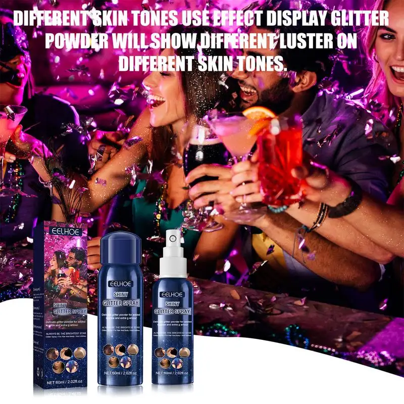 Shiny Glitter Spray Body Glitter Spray, Hair Glitter Spray Glitter Spray For Hair And Body Clothes Sparkle Spray For Prom Dresse 5