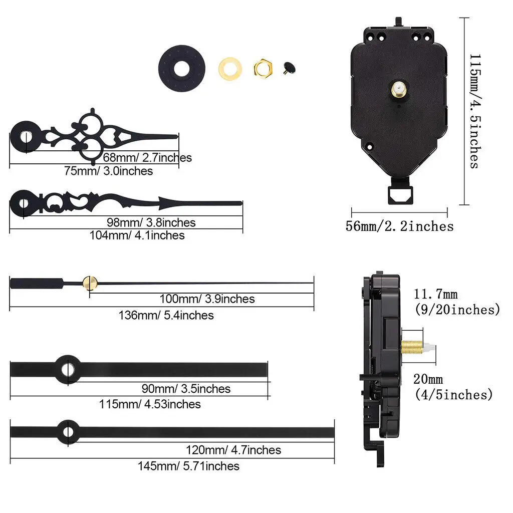 Quartz Clock Movement Wall Clock Movement DIY Replacement Kits 2Sets Hand quartz clock movement,wall clock movement