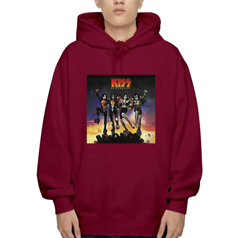 

Мужская Классическая хлопковая толстовка Kiss Destroyer прыгающий принт Модная уникальная Классическая хлопковая мужская толстовка с капюшоном дизайнерский Повседневный пуловер