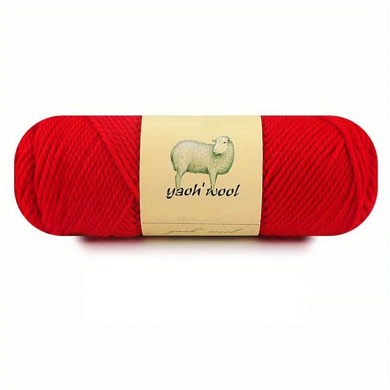 Luxurious Soft Blend Wool & Acrylic Yarn for Hand Knitting and Crochet - 100g Skein