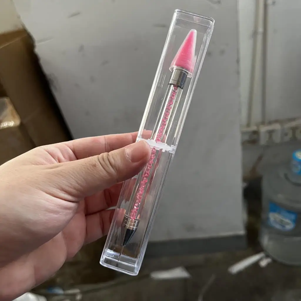 Crystal Pen Picking Up Rhinestones Gems Dotting Pen Diamond Embroidery Double Head Point Drill Sticky Wax Pencil DIY Tools