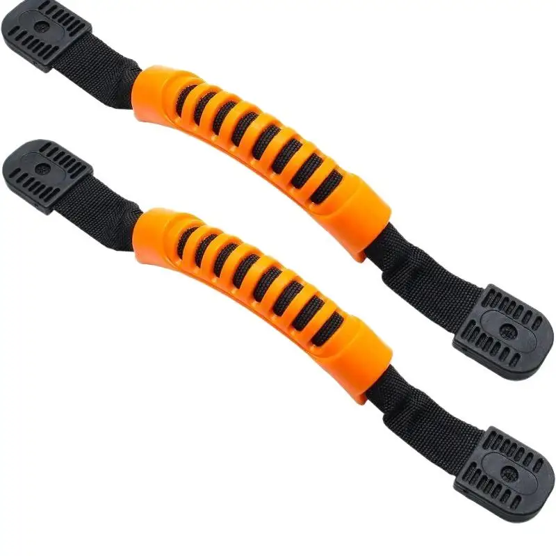 Maniglie per il trasporto del kayak con impugnatura antiscivolo, cinghia in nylon resistente per canoa, gommone, barca, con viti di montaggio e rondelle - immagine 5