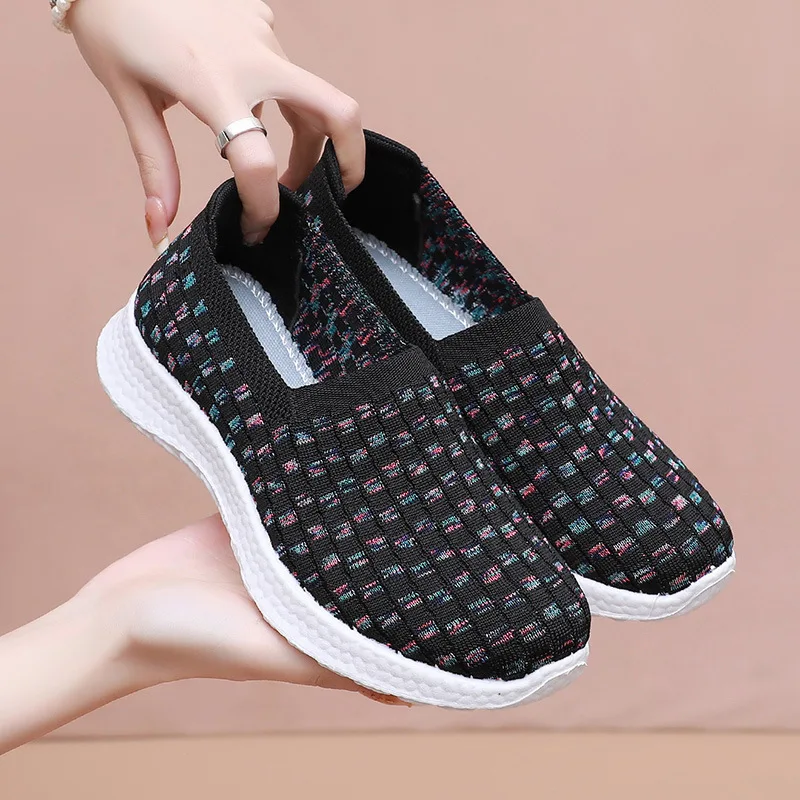 High Quality Spring Women Sneakers Casual Shoes Women Breathable Walking Shoes Ladies Comfortable Soft Bottom Sports Shoes