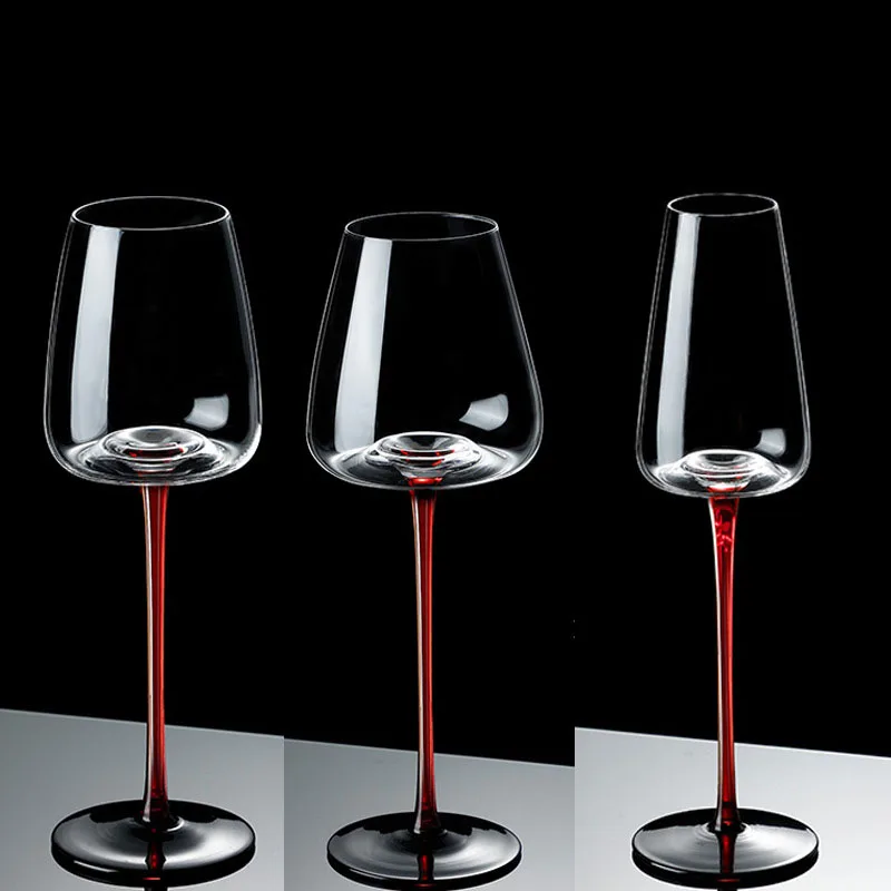1/2/4Pcs Creative Bow Tie Crystal Glass Bordeaux Champagne Goblet High Capacity High-End Light Luxury Burgundy Wine Glass glass drinkware