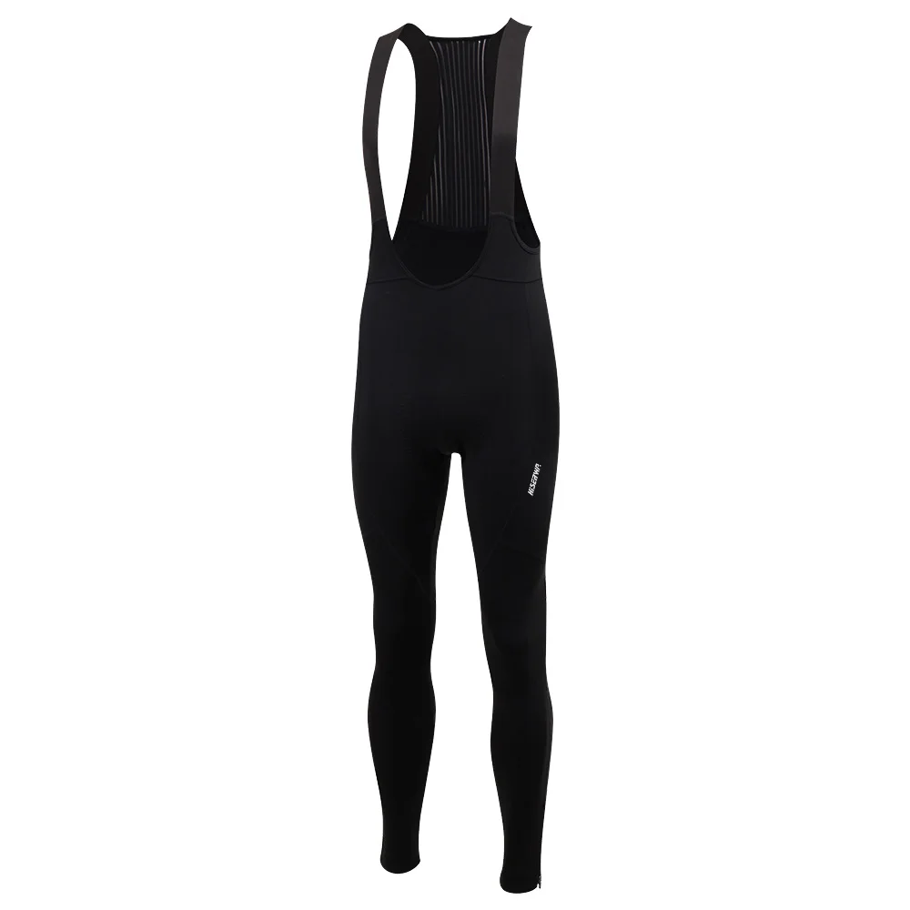 HISERWA Men Cycling Bib Pants Winter Thermal Mountain Bike Pants Fleece Cycling Long Trousers 5-15&deg;C MTB
