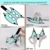 TONG New Pet Cat Grooming Hammock Helper Cat Dog Hammock Dogs Repairing Nails In Beauty Hammock Restraint Bag Pet Accessories 2