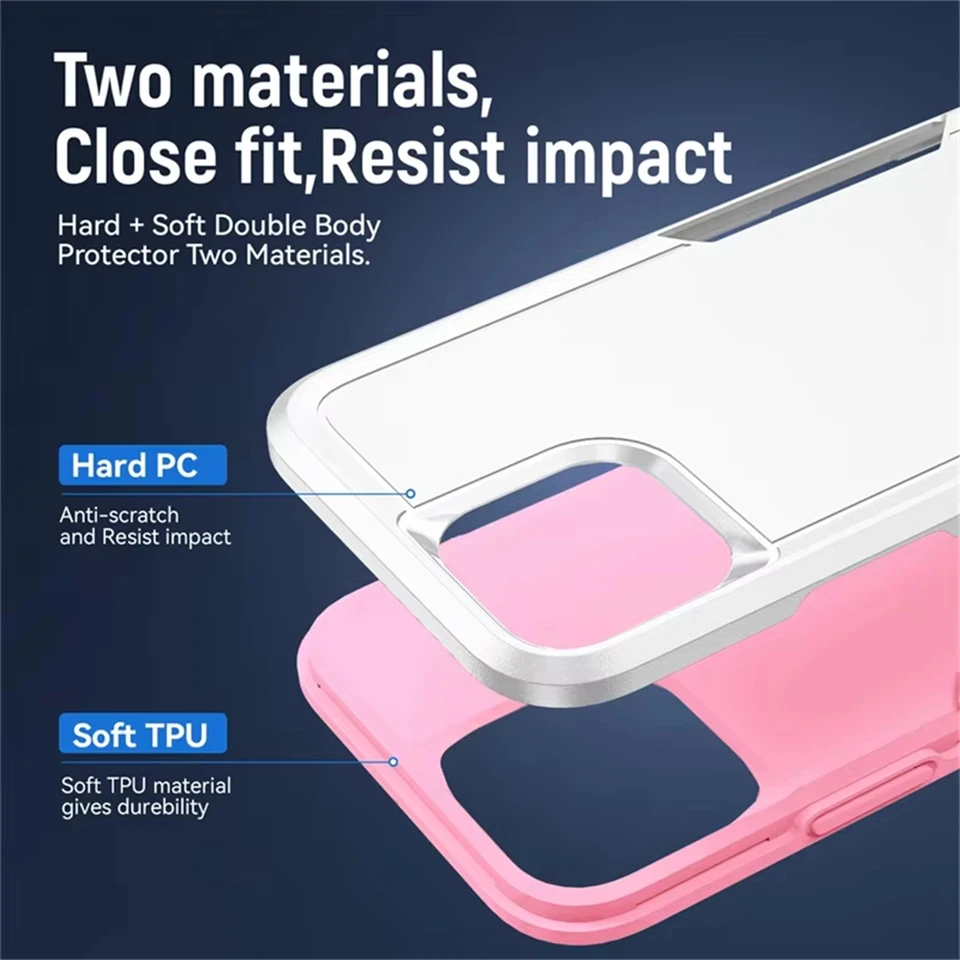 Heavy Duty Drop Shockproof Phone Case For Iphone 17 16 15 14 13 12 11 Pro Max 16e Plus Air Anti-Scratch Rugged_voghion.com
