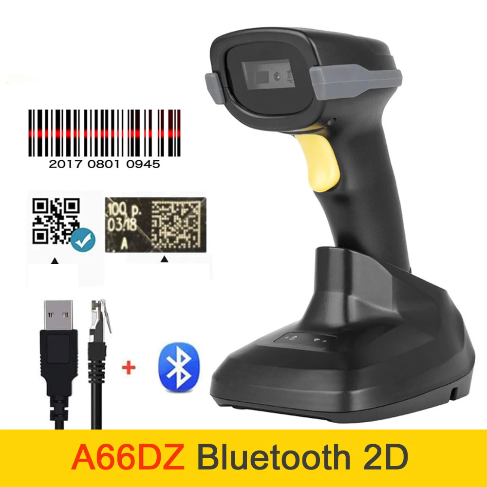 Holyhah Barcode Scanner 1D 2D QR Bluetooth Barcode Reader Wireless wired Laser Bar Code Scanner PDF417 Desktop Scanner scanspeeder