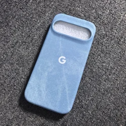 Cowboy Texture Shockproof & Anti - Scratch Case with Anti - Fingerprint Shell - Pixel 10 ProXL (Light Blue)