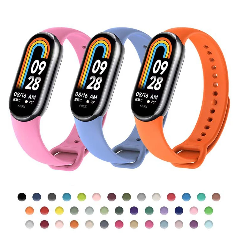 

Silicone Bracelet for Mi Band 8 Strap NFC Accessories Sport SmartWatch Wristband Pulseira Correa for Xiaomi MiBand 8 Belt