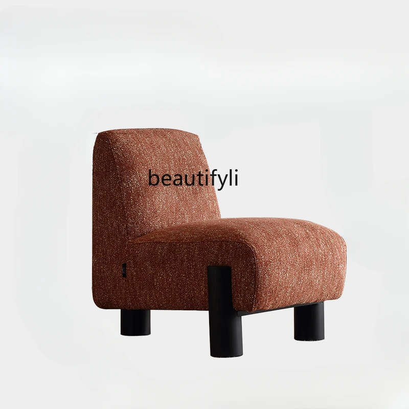 

Дизайнерский дизайнерский стул в итальянском стиле для отдыха из роскошной льняной хлопчатобумажной ткани Современная Минималистичная гостиная без подлокотника