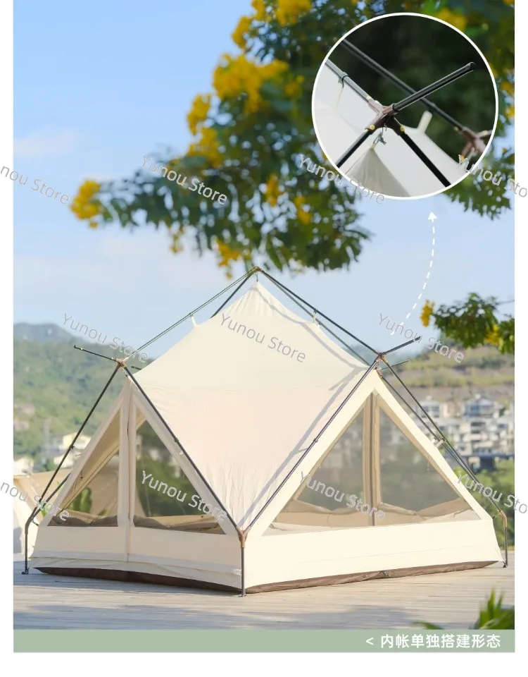 

Vidalido Outdoor Exquisite Camping Xingyue Pavilion Retro Roof Sunscreen TPU Door Camp Selected Tent Canopy