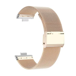Stainless Steel Mesh Bracelet Watchband - Elegant Metal Accessory - Huawei Fit 4 Pro (Rose Gold S)
