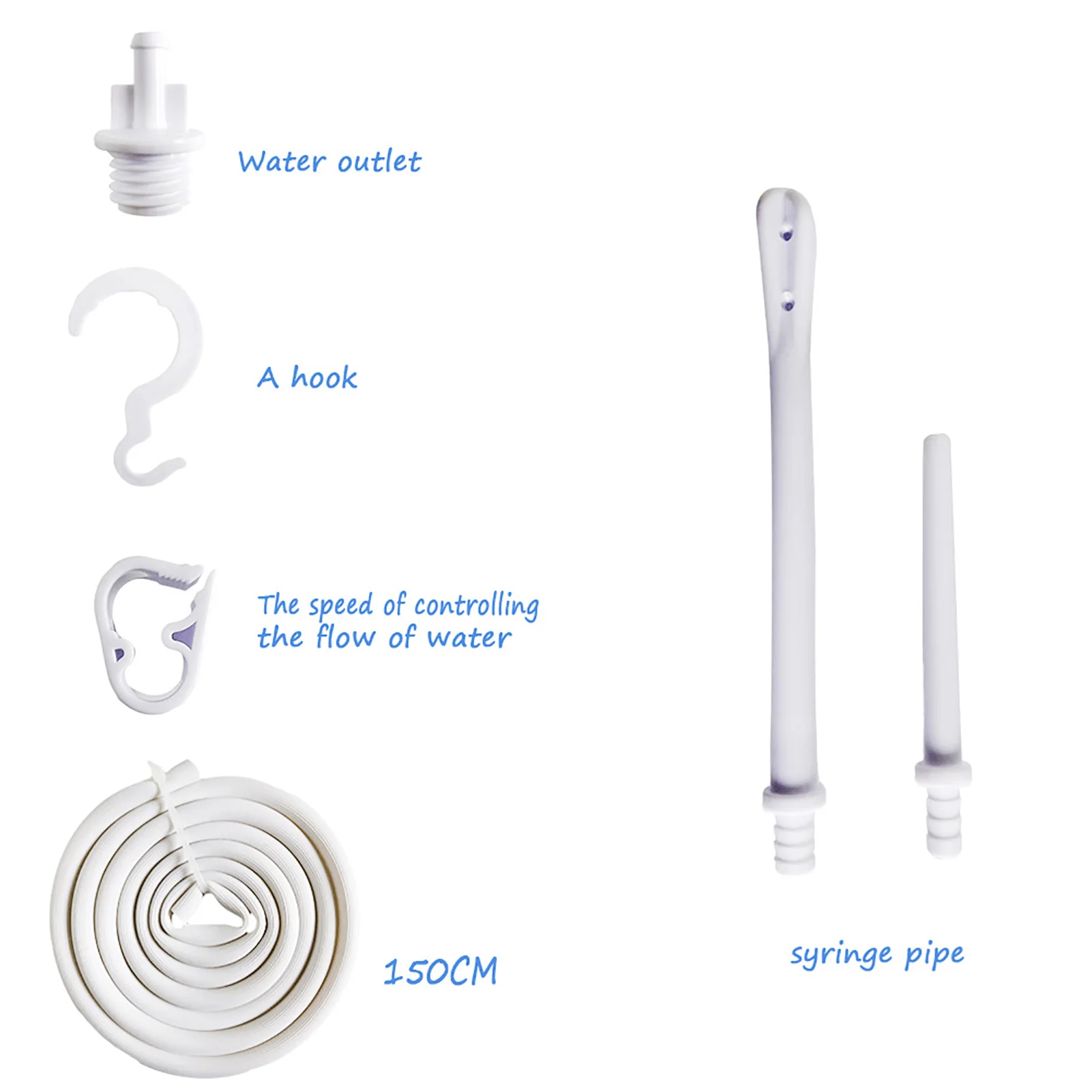 Enema Bags Cleaning Kit Colon Detox Cleanse Kit 2 Enema Tip Soft Easy to Use 2L Rubber For Home Use For Colon Cleansing Enemas