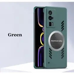 Premium Frameless Magnetic Phone Case with Heat Dissipation & Shockproof Protection for Realme GT Neo2 (Green)