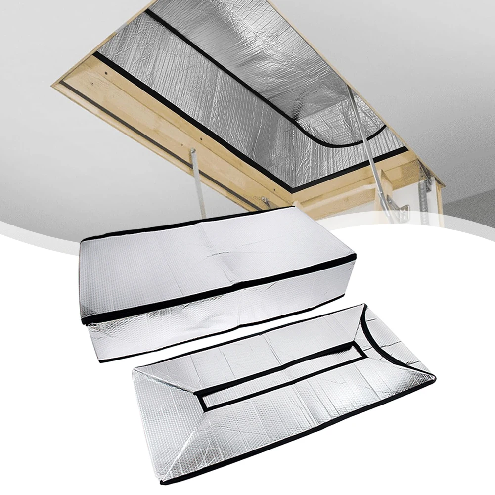 

Attic Stair Insulation Cover Silver With 25\"X54\"X11\" Double Sided Aluminum Foil Attic Dust Cover Four Seasons Universal
