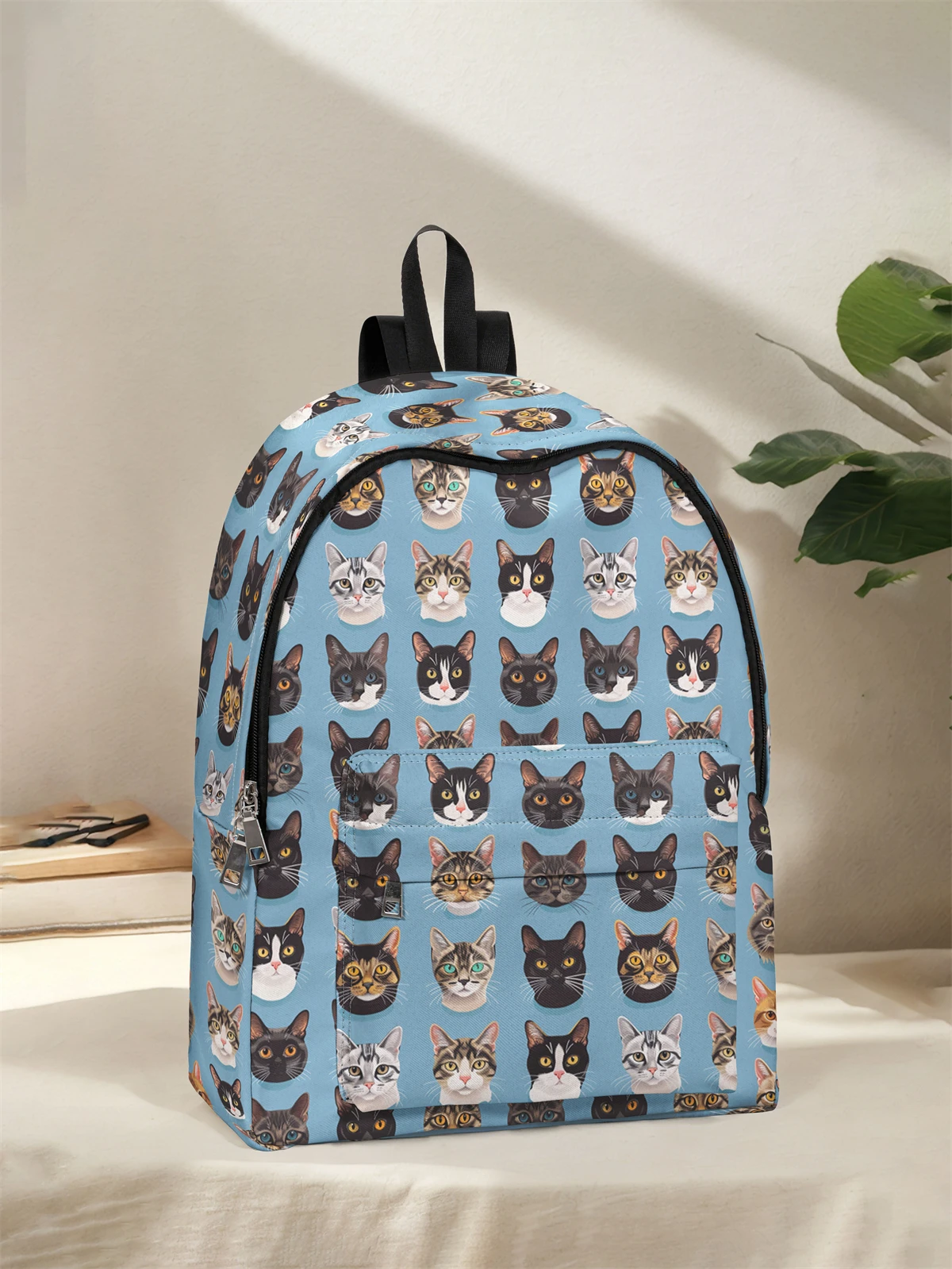 Cat pattern backpack, 2025 new model, casual travel backpack, lightweight and simple casual travel backpack
