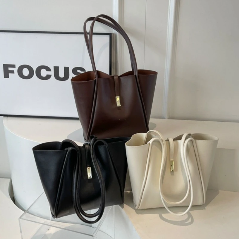 Branded Designer Shoulder Tote Bags For Women Soft PU Leather 2-IN-1 Big Capacity Shopper Tote Set 2026 Luxury Designer Handbags