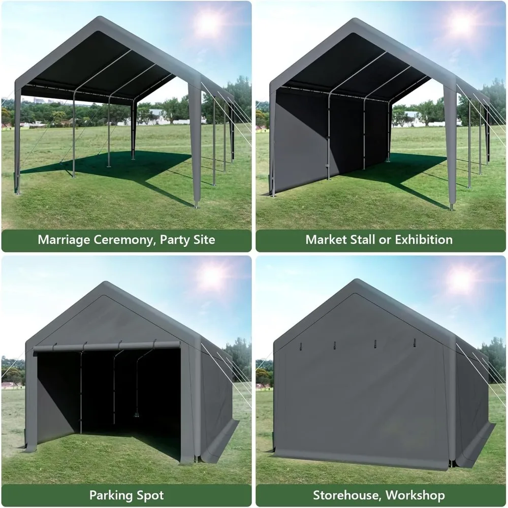 Carport 10x20 Ft Heavy Duty Canopy 6