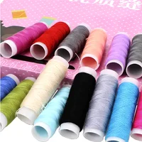 Rouleau de fil à coudre 100% Polyester, 39 pièces, couleurs mélangées, Machine à broder à la main, 200 Yards, chaque bobine pour Kit de couture domestique 4