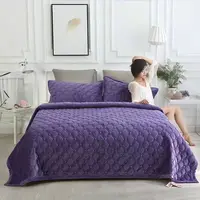 Super Soft Flannel Bedspread Geometric Quilted Bed Linens Bedspreads For Winter Warm Flat Sheet Blanket Cover Coverlet покрывало 6